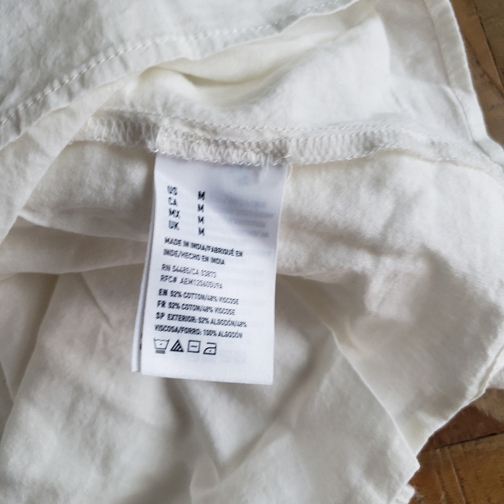 LEAVING SOON ๐ ๐๐ American Eagle White Sun Dress Cinch-waist Size M - Picture 4 of 8
